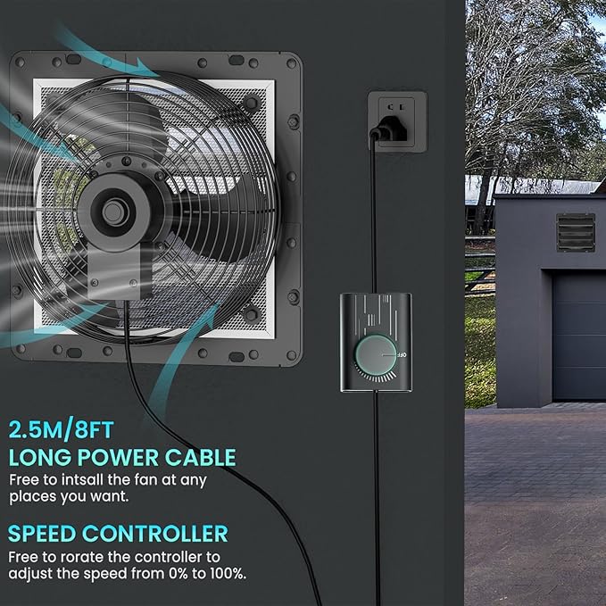 HG Power 10 Inch Shutter Exhaust Fan - Image 4