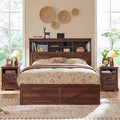 ACCOHOHO Queen Bed Frame with 52" Tall Headboard and 4 Drawers, LED Light by ACCOHOHO