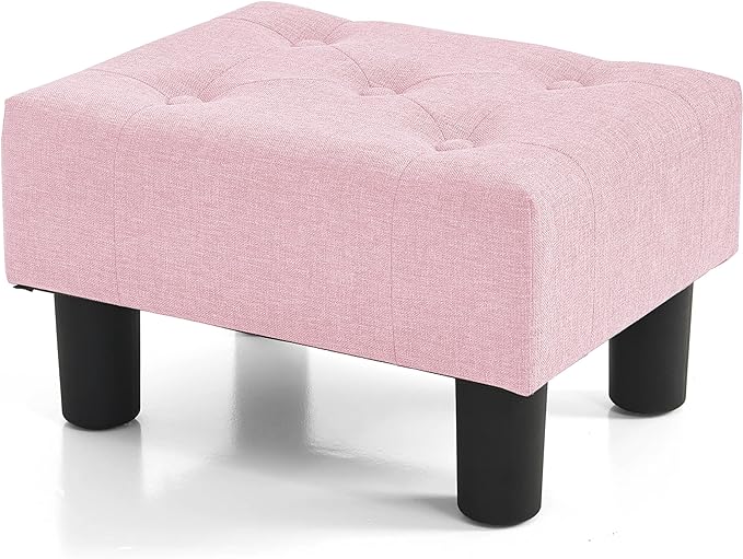 BRIAN & DANY Small Foot Stool, Linen Foot Stools by BRIANDANY