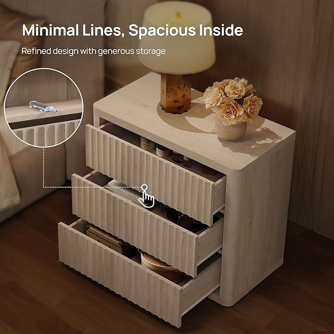 SICOTAS Night Stand Oversized Extra Large Nightstand - Image 5