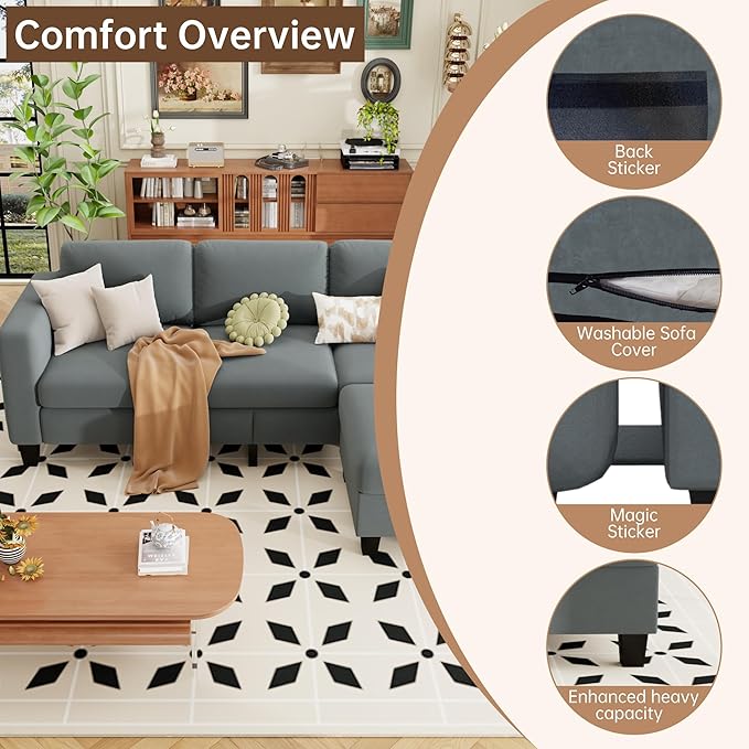 ZeeFu Sectional and Sofa Couches - Image 3