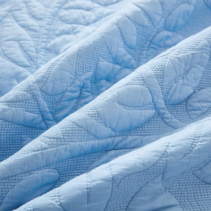 MarCielo 3-Piece 100% Cotton Oversized Bedspread Lightweight Quilt Coverlet - Image 6