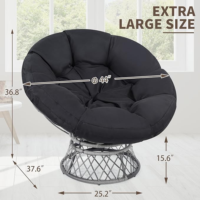 46" Giant Oversized Rattan Papasan Chair - Image 2