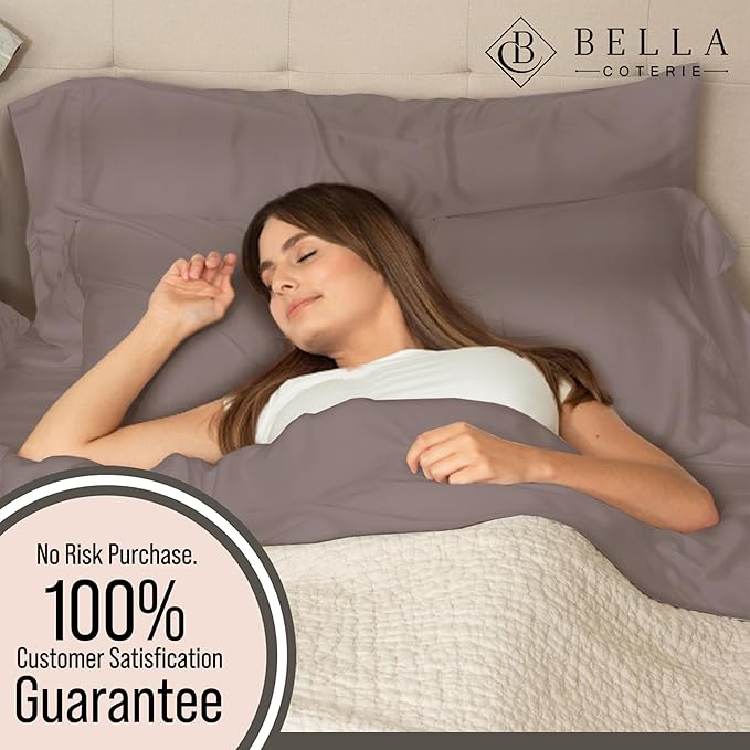 Bella Coterie 6 Piece Luxury Bamboo Viscose Queen Size Sheet Set | 100% - Image 5