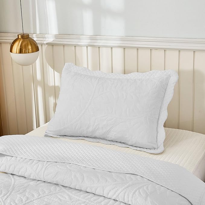 MarCielo 3-Piece 100% Cotton Oversized Bedspread Lightweight Quilt Coverlet - Image 8