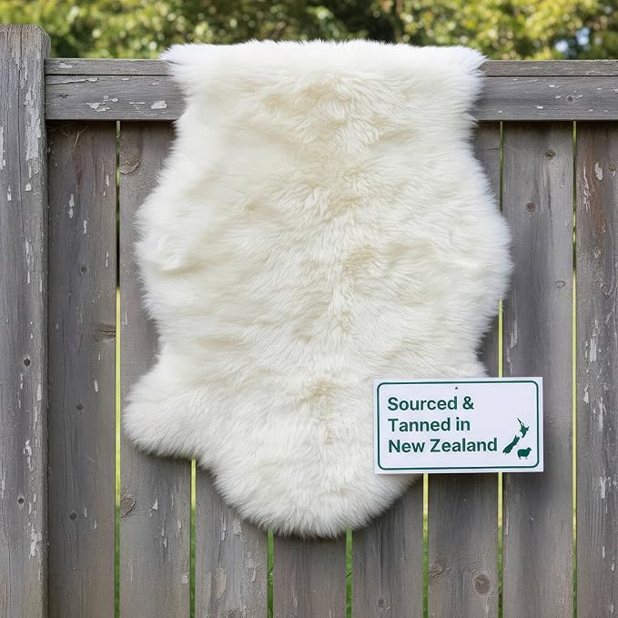 Real Sheepskin Rug 2' x 6' Double Pelt – Natural Genuine Sheep Skin - Image 6