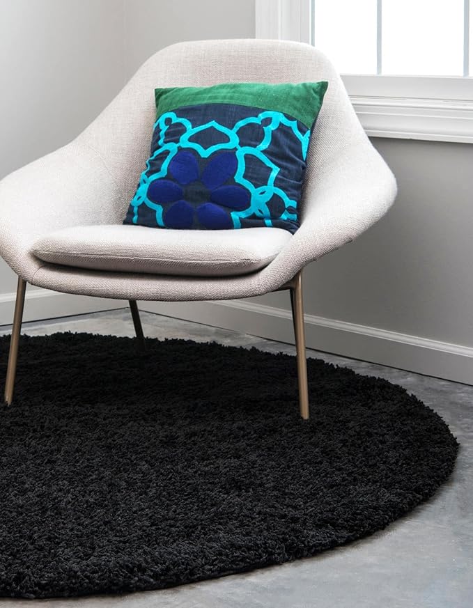 Unique Loom Solid Shag Collection Area Rug - Image 3