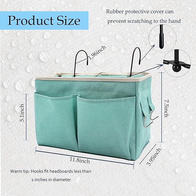 Someteth 2-Pack Bedside Caddy Bedside Hanging Storage Basket Multi-Function - Image 2