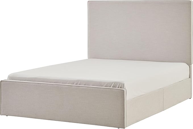 King Size Upholstered Bed Frame, Lucas Tall Headboard Floor Platform Beds - Image 8