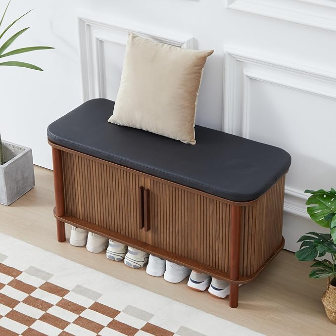 Shoe Bench, Entryway Shoe Cabinet - Image 5