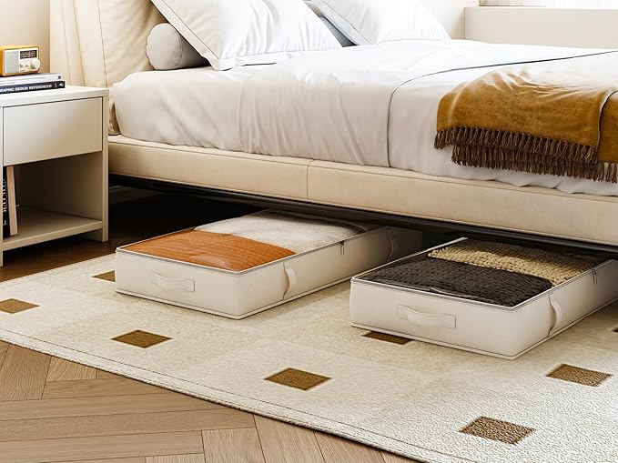 Vailando Under Bed Storage Containers, 6 Inches Tall 60L Underbed Storage Bins - Image 2