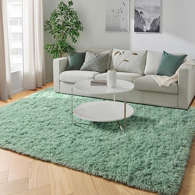 PAGISOFE Machine Washable Sage Green Rugs - Image 5