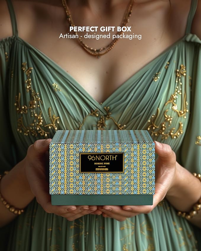 96NORTH Luxury Pine Soy Candle | Large 3 Wick Jar Candle | Up to 40 Hours - Image 6