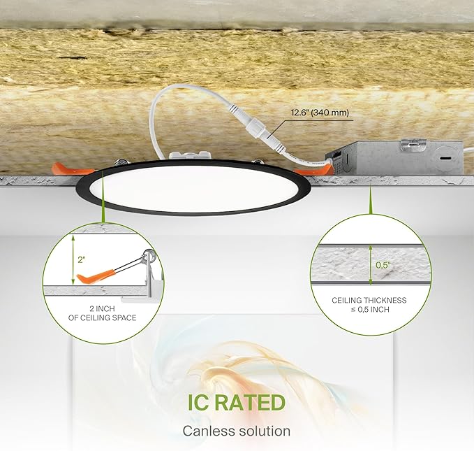 ASD 4 Pack 11/12 Inch LED Recessed Lighting 24W, 5 CCT 2700K-5000K CRI90+ - Image 7