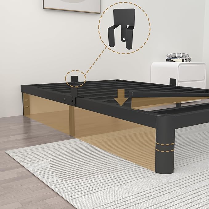 ITIMIDI 10 Inch Twin Size Bed Frames, Platform Bed - Image 4