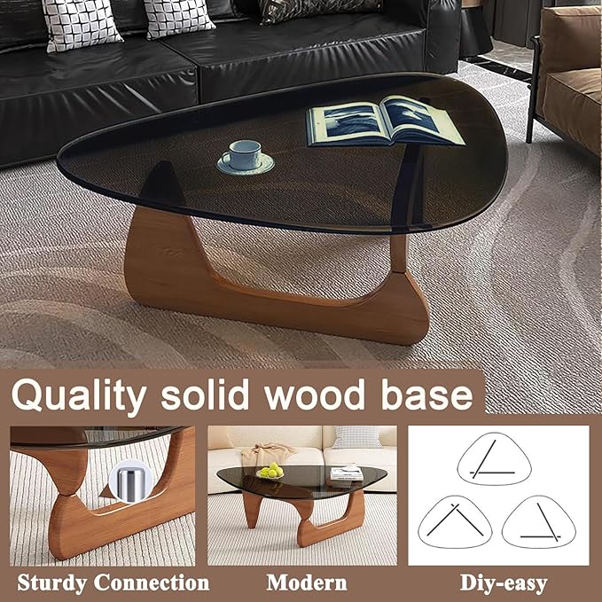 Mid Century Modern Glass Coffee Table, Coffee Table - Image 5