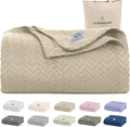 Cloud Scape Linen 100% Cotton Blanket Twin 68x92 Fog by CloudScapeLinen