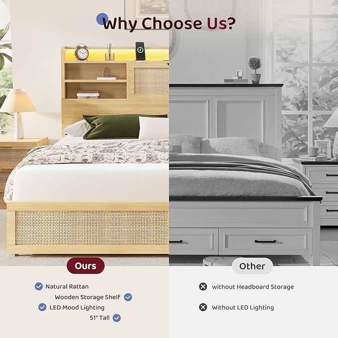 King Size Rattan Bed Frame - Image 9