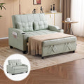 VINGLI Green Futon Sofa Bed Convertible Loveseat Sleeper Couch, Faux Leather by VINGLI