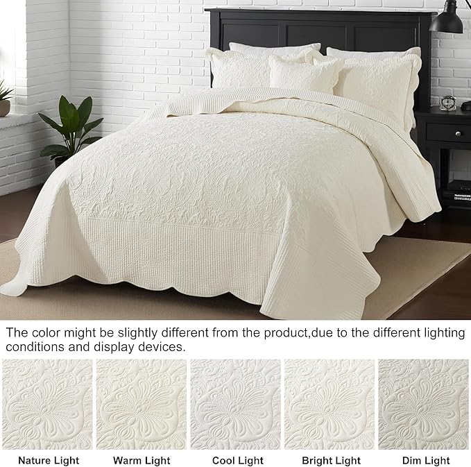 HoneiLife Oversized King Bedspreads 128x120 - Image 3