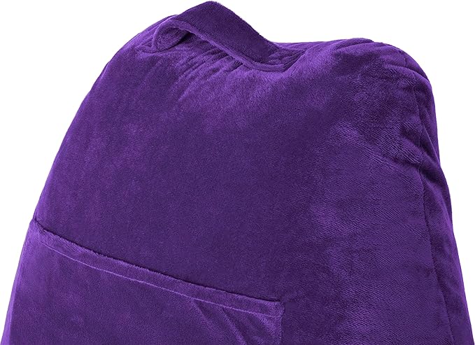Husband Pillow Purple, Original Reading Pillow in Bed Rest Chair, Shredded - Image 8