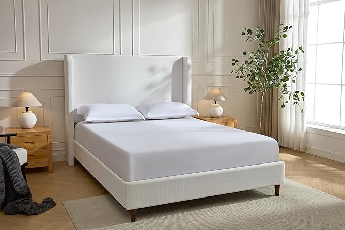 California King Size Upholstered Bed Frame, Platform Bed Frames - Image 7