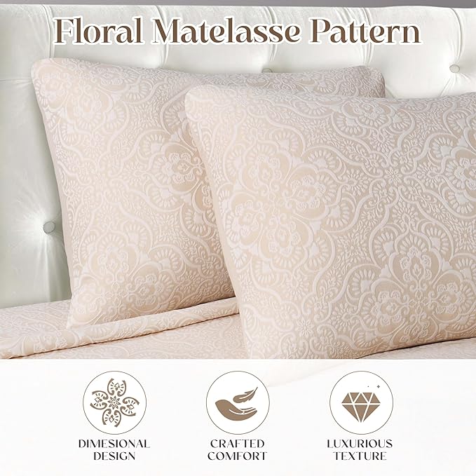 Superior 3 Piece Bedspread Set, Home Bed Decor, Decorative Bed Spread, 2 Pillow - Image 3