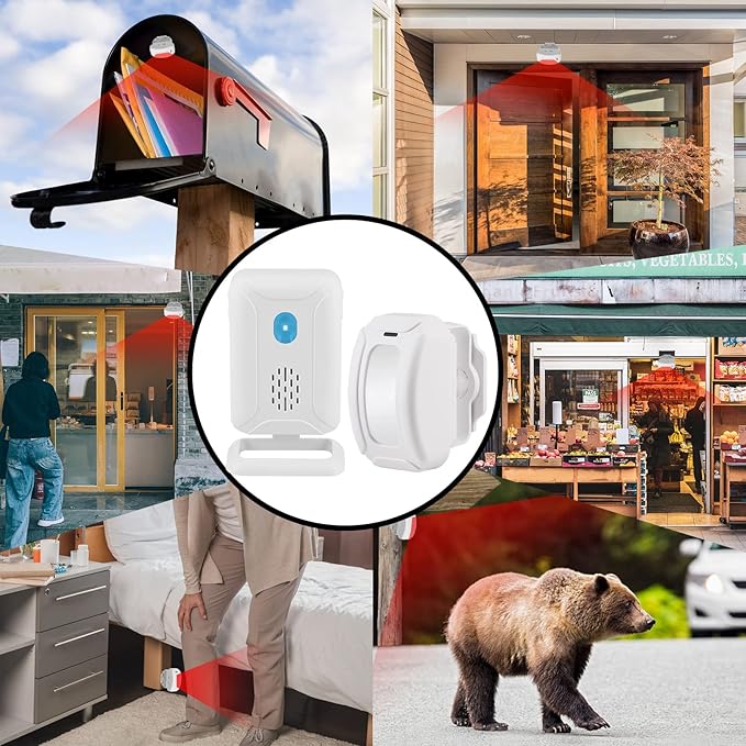 KCMYTONER Wireless Motion Sensor Detector Security Alarm Chime, Motion Sensor - Image 7