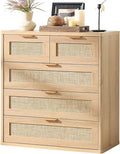 LEYAOYAO Rattan Dresser for Bedroom, 33.5" Tall Chest of Drawers, Modern 5 by LEYAOYAO-Findtheshiningpointofyourideallife%EF%BC%81