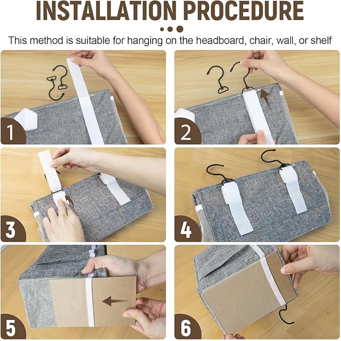 Bedside Caddy, bedside organizer, Hanging Organizers, Storage Bags - Image 3