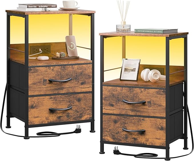 WLIVE Night Stand Set of 2 by WLIVE