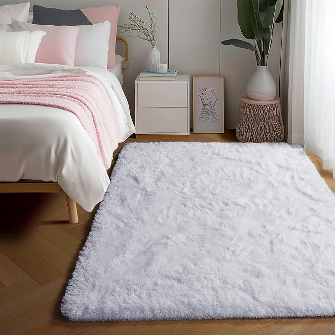 PAGISOFE Soft Comfy White Area Rugs by PAGISOFE