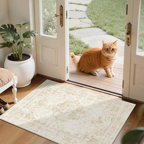 2x3 Vintage Washable Area Rugs for Entryway Soft Non-Slip Bath Mat Boho by HOME