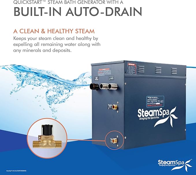SteamSpa 12kW Steam Sauna Generator Executive Bundle 240V Steam Generator - Image 3