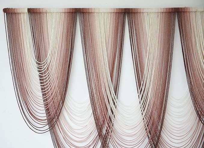 IOWER Macrame Wall Hanging Pink Dip-Dyed Large Macrame Wall Decor - Image 6