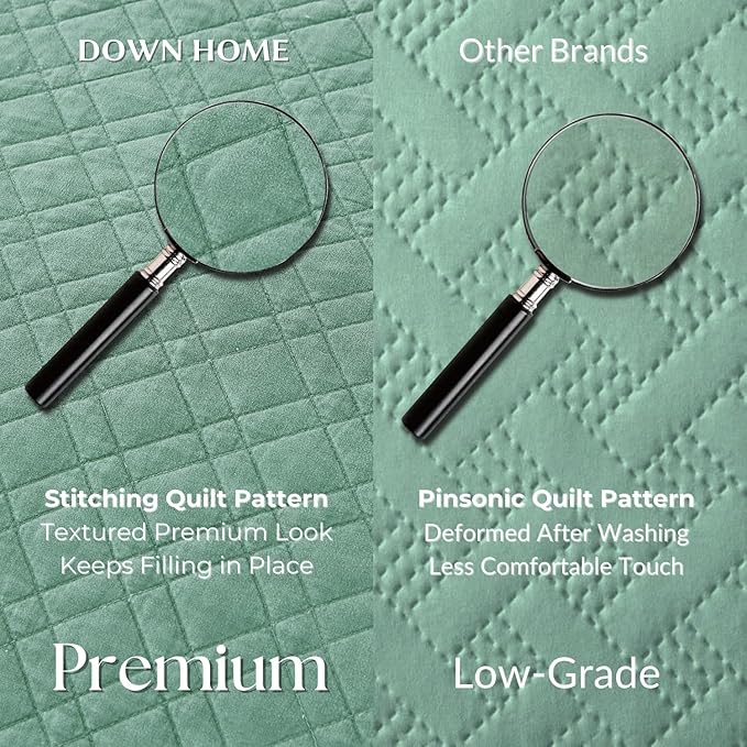 Cali King Quilt Set with Shams Lightweight Quilted Bedspread Coverlet Thin - Image 3