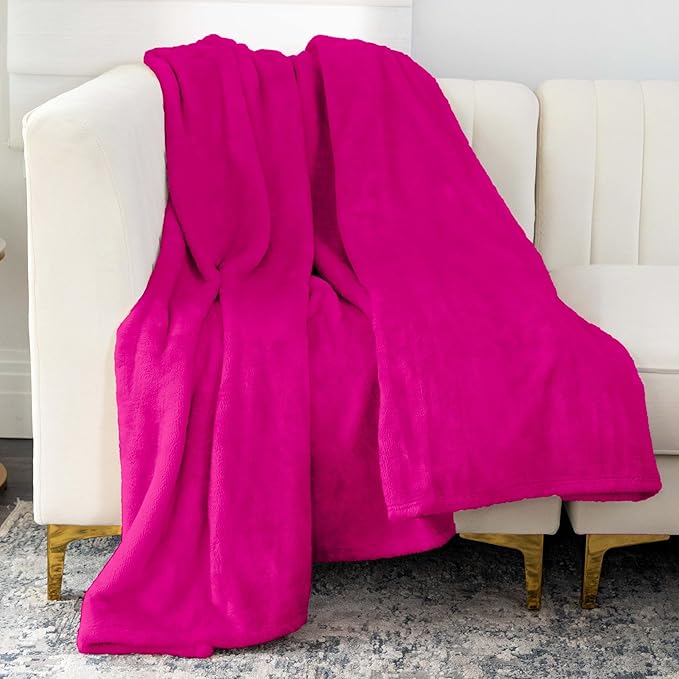 Nicole Miller Oversized Plush Fleece Throw Blanket – Ultra Soft, Lightweight & by NicoleMiller
