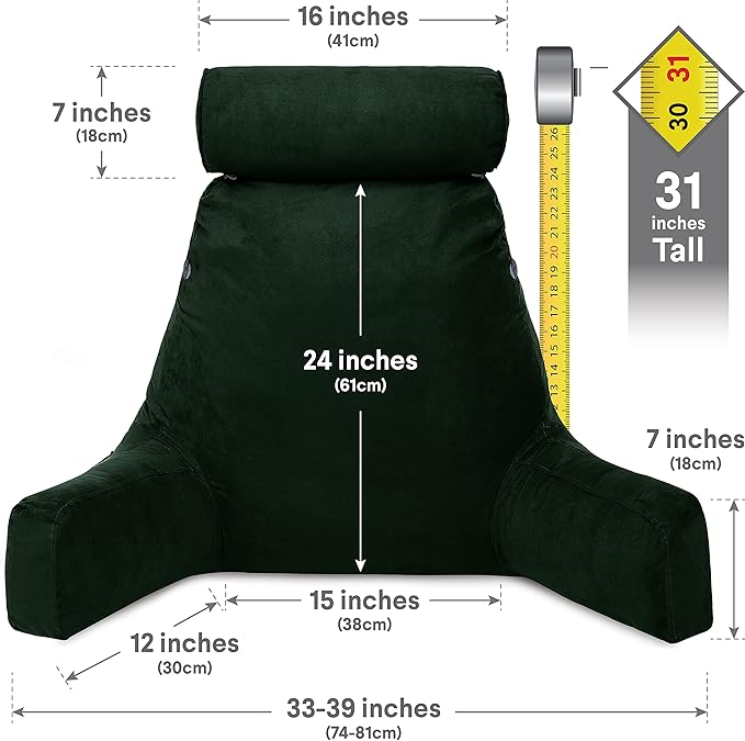 Husband Pillow XXL Aspen Edition, Adult Reading Sit Up Bed Rest Pillow - Image 3