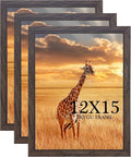 TKYGU 12x15 Picture frame walnut set of 3, Wooden Frame 15x12 Wall Gallery by TKYGU