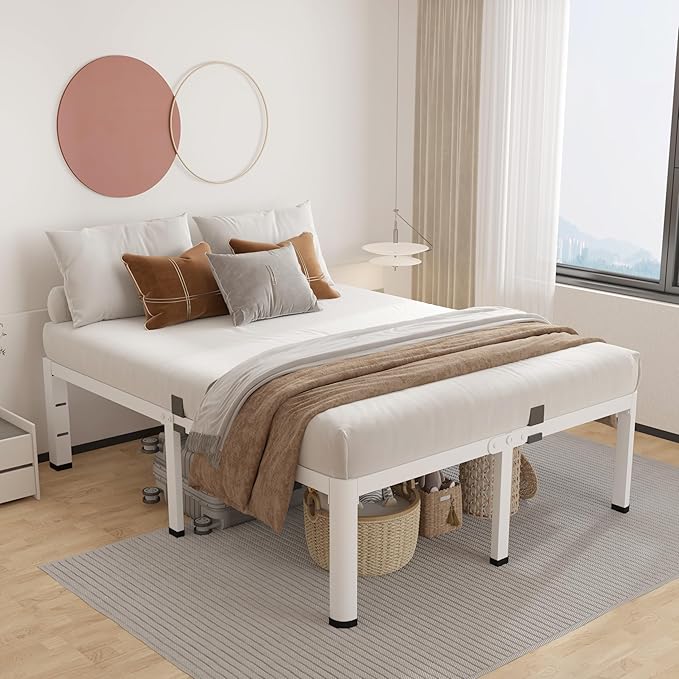 ROIL 18 Inch White Queen Bed Frame - Image 7