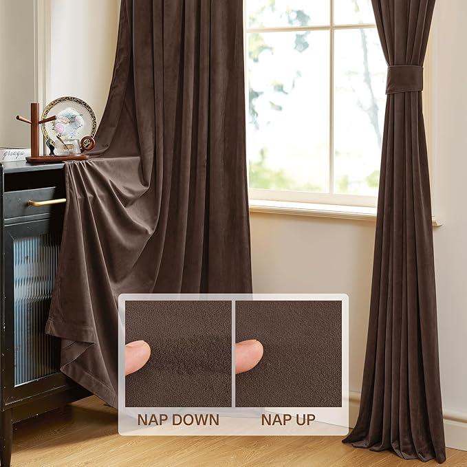 StangH Reddish Brown Velvet Curtains - Image 4