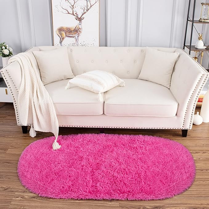 Noahas Ultra Soft Fluffy Bedroom Rugs Kids Room Carpet Modern Shaggy Area Rugs - Image 2