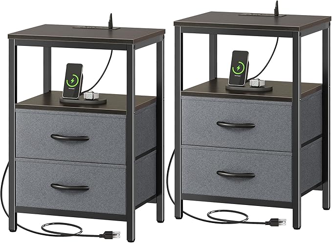 Huuger Nightstands Set of 2, End Tables by Huuger