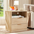 LEYAOYAO Fluted Nightstand by LEYAOYAO-Findtheshiningpointofyourideallife%EF%BC%81
