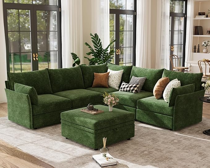 ABCASA 103.5" Oversized Modular Sectional Sofa, L Shaped Convertible Couch by ABCASA