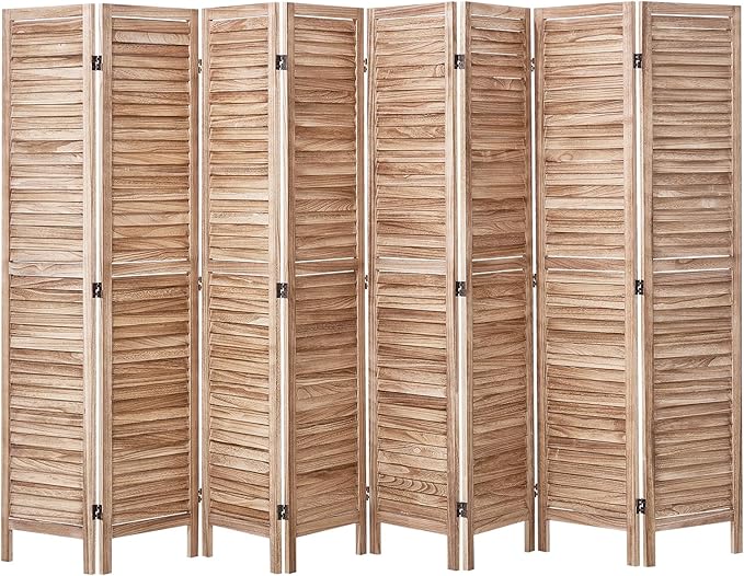 VEVOR Wood Room Divider, 8 Panel Wood Folding Privacy Screen, 66.9 Inches Tall - Image 10
