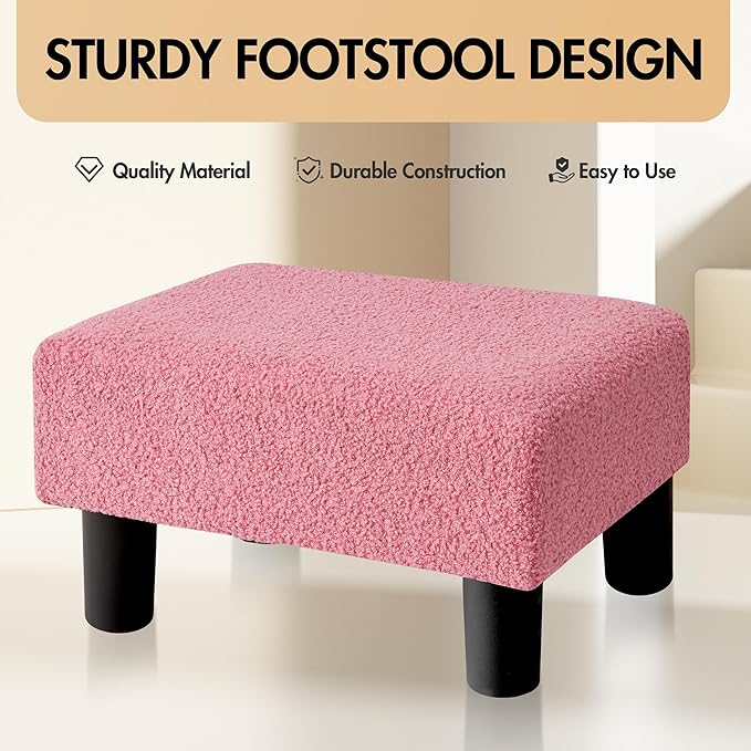 BRIAN & DANY Small Foot Stool Ottoman, Footstool - Image 4