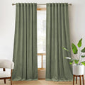 RYB Home Plush Velvet Curtains, Heavy Duty Back Tab Decorative Window Drapes by RYBHOME