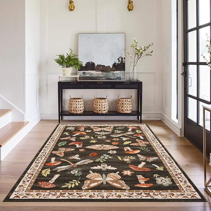 Mushroom Washable Rug 5x7 Area Rugs - Image 8