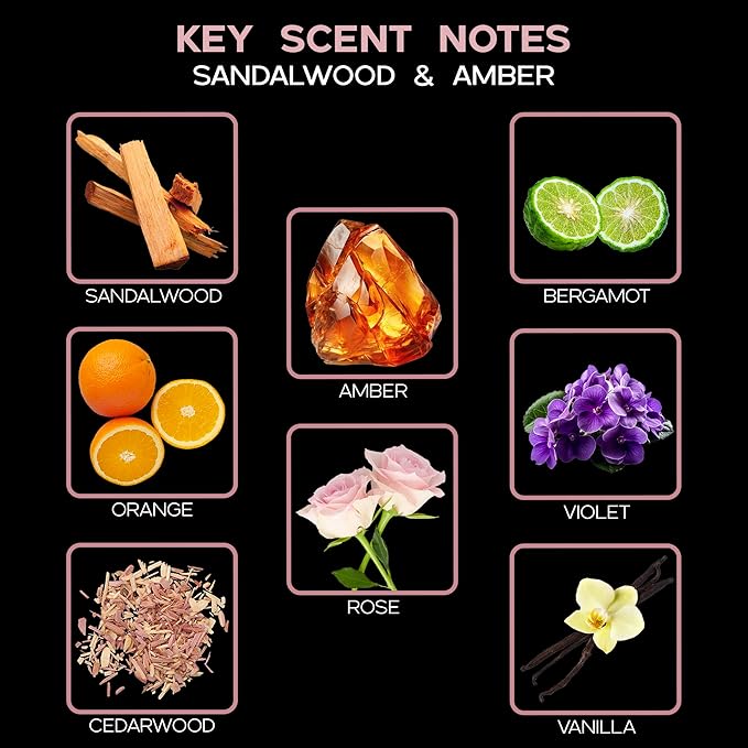LOVSPA Reed Diffuser Set, Sandalwood & Amber Scented Oil Diffuser - Image 9